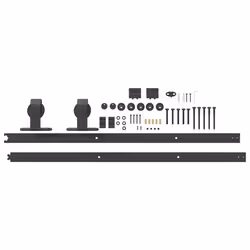 vidaXL Sliding Door Hardware Kit 213 cm Steel Black sliding door hardware - 200 cm - Additional view 4