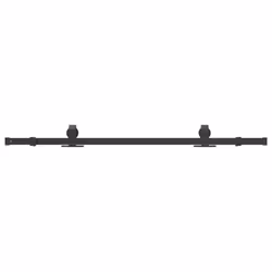 vidaXL Sliding Door Hardware Kit 213 cm Steel Black sliding door hardware - 152.5 cm