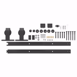 vidaXL Sliding Door Hardware Kit 213 cm Steel Black sliding door hardware - 152.5 cm - Additional view 4
