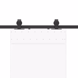 vidaXL Sliding Door Hardware Kit 213 cm Steel Black sliding door hardware - 152.5 cm - Additional view 7