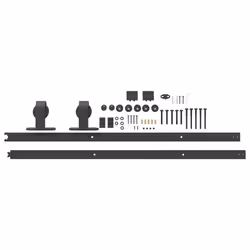 vidaXL Sliding Door Hardware Kit 213 cm Steel Black sliding door hardware - 213 cm - Additional view 4