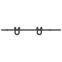vidaXL Sliding Door Hardware Kit 183 cm Steel Black sliding door hardware - 183 cm