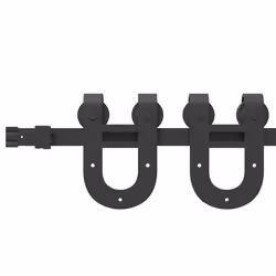 vidaXL Sliding Door Hardware Kit 183 cm Steel Black sliding door hardware - 183 cm - Additional view 10