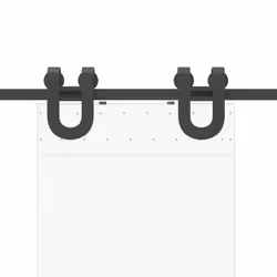 vidaXL Sliding Door Hardware Kit 183 cm Steel Black sliding door hardware - 183 cm - Additional view 7