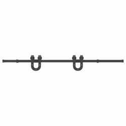 vidaXL Sliding Door Hardware Kit 183 cm Steel Black sliding door hardware - 200 cm