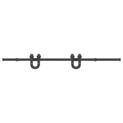 vidaXL Sliding Door Hardware Kit 183 cm Steel Black sliding door hardware - 200 cm