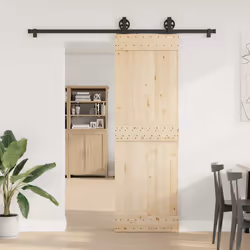vidaXL Sliding Door Hardware Kit 200 cm Steel Black sliding door hardware - 200 cm