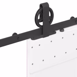 vidaXL Sliding Door Hardware Kit 200 cm Steel Black sliding door hardware - 200 cm - Additional view 8