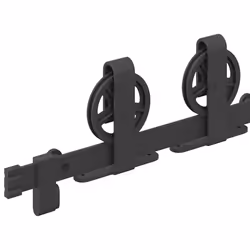 vidaXL Sliding Door Hardware Kit 200 cm Steel Black sliding door hardware - 200 cm - Additional view 9