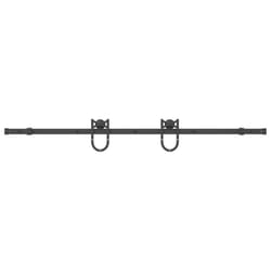 vidaXL Sliding Door Hardware Kit 200 cm Steel Black sliding door hardware - 183 cm
