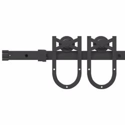 vidaXL Sliding Door Hardware Kit 200 cm Steel Black sliding door hardware - 183 cm - Additional view 10