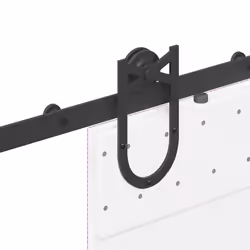 vidaXL Sliding Door Hardware Kit 200 cm Steel Black sliding door hardware - 183 cm - Additional view 8