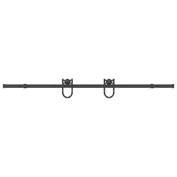 vidaXL Sliding Door Hardware Kit 200 cm Steel Black sliding door hardware - 200 cm
