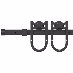 vidaXL Sliding Door Hardware Kit 200 cm Steel Black sliding door hardware - 200 cm - Additional view 10