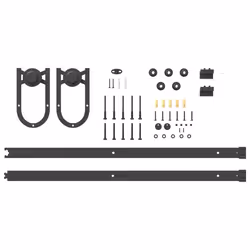 vidaXL Sliding Door Hardware Kit 200 cm Steel Black sliding door hardware - 200 cm - Additional view 4