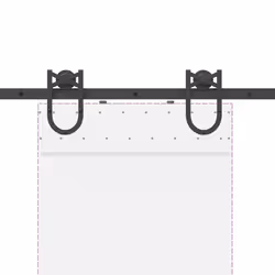 vidaXL Sliding Door Hardware Kit 200 cm Steel Black sliding door hardware - 200 cm - Additional view 7