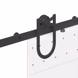 vidaXL Sliding Door Hardware Kit 200 cm Steel Black sliding door hardware - 200 cm - Additional view 8