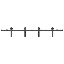 vidaXL Sliding Door Hardware Kit 183 cm Steel Black sliding door hardware - 183 cm