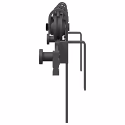 vidaXL Sliding Door Hardware Kit 183 cm Steel Black sliding door hardware - 183 cm - Additional view 5