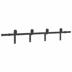 vidaXL Sliding Door Hardware Kit 183 cm Steel Black sliding door hardware - 183 cm - Additional view 6