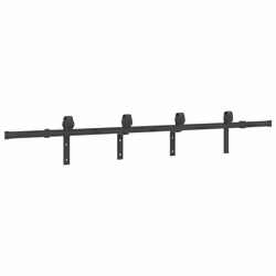 vidaXL Sliding Door Hardware Kit 183 cm Steel Black sliding door hardware - 200 cm - Additional view 6