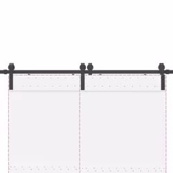 vidaXL Sliding Door Hardware Kit 183 cm Steel Black sliding door hardware - 200 cm - Additional view 7