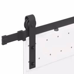 vidaXL Sliding Door Hardware Kit 183 cm Steel Black sliding door hardware - 200 cm - Additional view 8