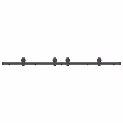 vidaXL Sliding Door Hardware Kit 200 cm Steel Black sliding door hardware - 183 cm