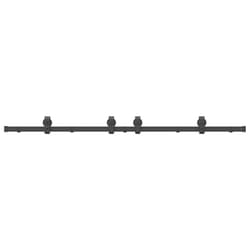 vidaXL Sliding Door Hardware Kit 200 cm Steel Black sliding door hardware - 183 cm