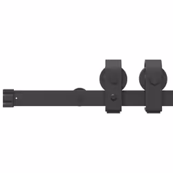 vidaXL Sliding Door Hardware Kit 200 cm Steel Black sliding door hardware - 183 cm - Additional view 10
