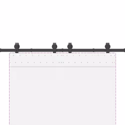 vidaXL Sliding Door Hardware Kit 200 cm Steel Black sliding door hardware - 183 cm - Additional view 7