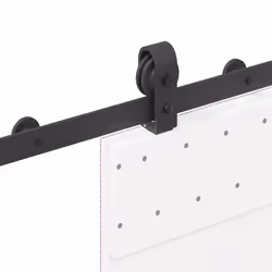 vidaXL Sliding Door Hardware Kit 200 cm Steel Black sliding door hardware - 183 cm - Additional view 8