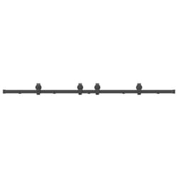 vidaXL Sliding Door Hardware Kit 200 cm Steel Black sliding door hardware - 200 cm