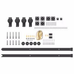 vidaXL Sliding Door Hardware Kit 200 cm Steel Black sliding door hardware - 200 cm - Additional view 4