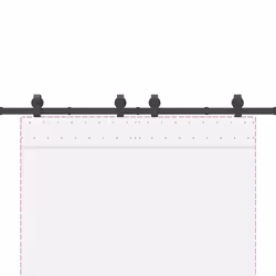vidaXL Sliding Door Hardware Kit 200 cm Steel Black sliding door hardware - 200 cm - Additional view 7