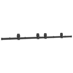 vidaXL Sliding Door Hardware Kit 183 cm Steel Black sliding door hardware - 183 cm