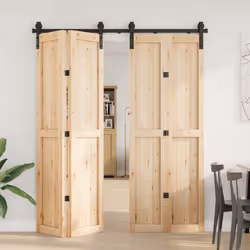 vidaXL Sliding Door Hardware Kit 183 cm Steel Black sliding door hardware - 183 cm