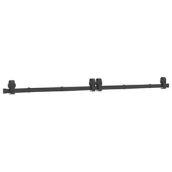 vidaXL Sliding Door Hardware Kit 183 cm Steel Black sliding door hardware - 200 cm