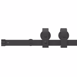 vidaXL Sliding Door Hardware Kit 183 cm Steel Black sliding door hardware - 200 cm - Additional view 10