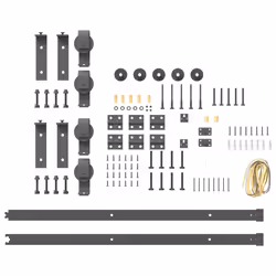 vidaXL Sliding Door Hardware Kit 183 cm Steel Black sliding door hardware - 200 cm - Additional view 4