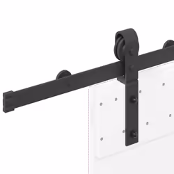 vidaXL Sliding Door Hardware Kit 183 cm Steel Black sliding door hardware - 200 cm - Additional view 8