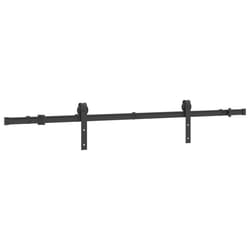 vidaXL Sliding Door Hardware Kit 183 cm Steel Black sliding door hardware - 183 cm