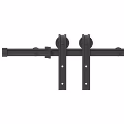 vidaXL Sliding Door Hardware Kit 183 cm Steel Black sliding door hardware - 183 cm - Additional view 10