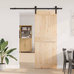 vidaXL Sliding Door Hardware Kit 183 cm Steel Black sliding door hardware - 183 cm