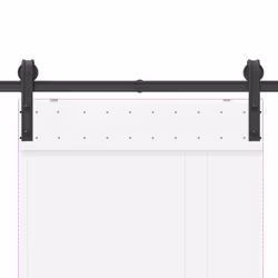 vidaXL Sliding Door Hardware Kit 183 cm Steel Black sliding door hardware - 183 cm - Additional view 7