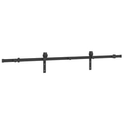 vidaXL Sliding Door Hardware Kit 183 cm Steel Black sliding door hardware - 200 cm