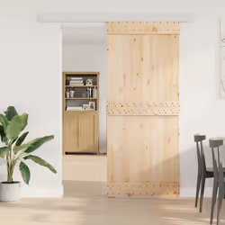 vidaXL Sliding Door Hardware Kit 183 cm Aluminium Alloy Sliver - 183 cm - Additional view 2