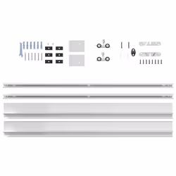 vidaXL Sliding Door Hardware Kit 183 cm Aluminium Alloy Sliver - 183 cm - Additional view 4