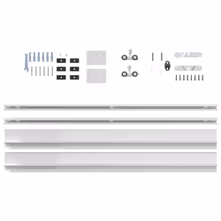 vidaXL Sliding Door Hardware Kit 183 cm Aluminium Alloy Sliver - 200 cm - Additional view 4