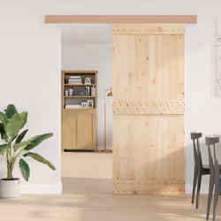 vidaXL Sliding Door Hardware Kit Sliding Barn Door Aluminium Alloy Sliver - 183 cm - Additional view 2